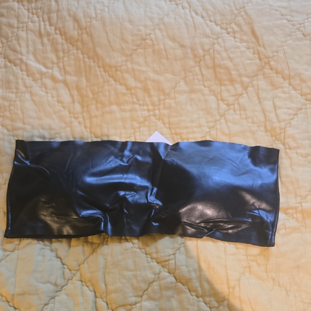 12th Tribe Faux Leather Tube Top